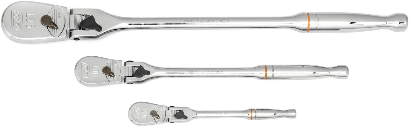 Onе-Dау Sаlе: Uр tо 40% оƒƒ GEARWRENCH 3 Pc. 1/4", 3/8" & 1/2" Drive 90 Tooth Locking Flex Head Teardrop Ratchet Set - 81276T