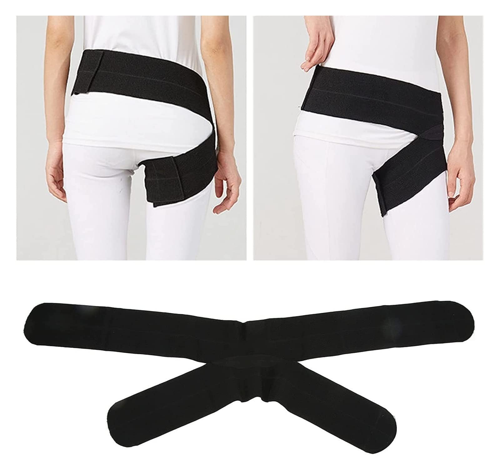 Reutilizable Muslo Ingle Soporte Compresión Manga 2 Piezas Transpirable Cerrar Ciática Brace Cinturón para Hombres Mujeres Ingle Profesional 22.7.21 (Color : 2pcs, Size : Medium/m)