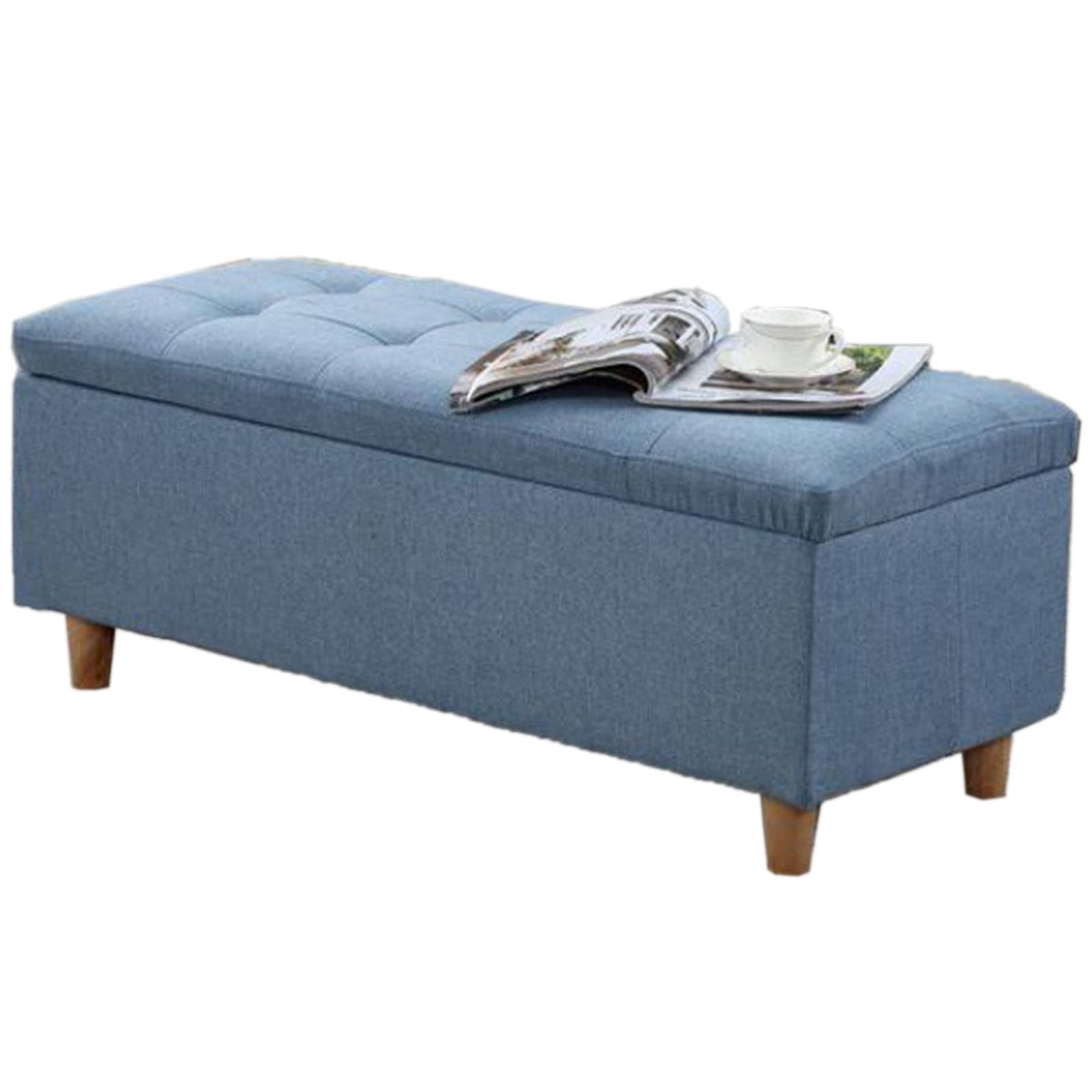 GHFXSCV Padded Storage Stool - Space-Saving Footrest 130x40x40 cm with Hidden Compartment for Living Room, Bedroom, or Entryway - Stylish and Functional Furniture
