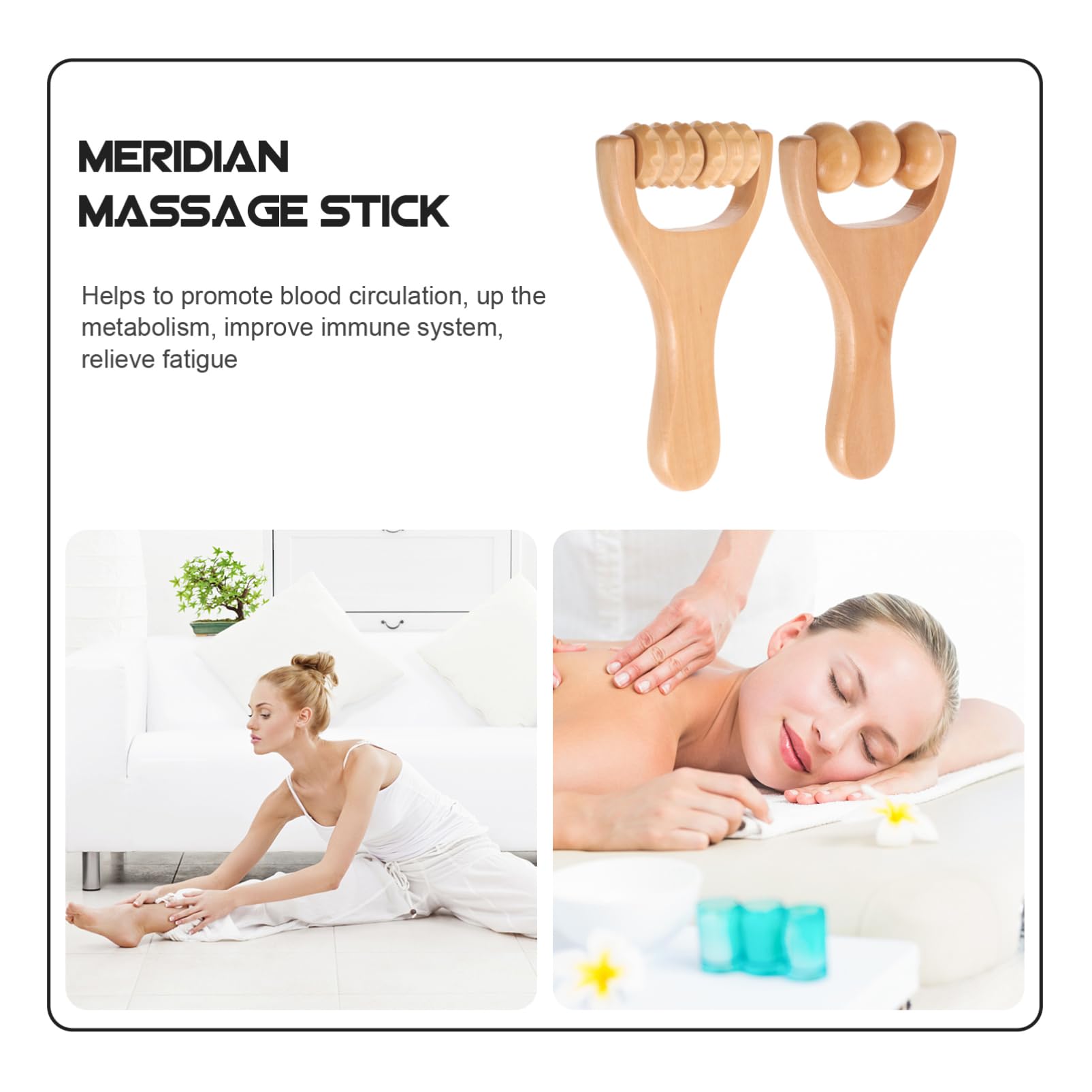 SOLUSTRE 2 Masajeadores De Pies Compactos: Masajeadores De Cuello Ergonómicos Masajeadores De Hombros Profesionales Herramientas De Masaje De Madera Para Uso Diario