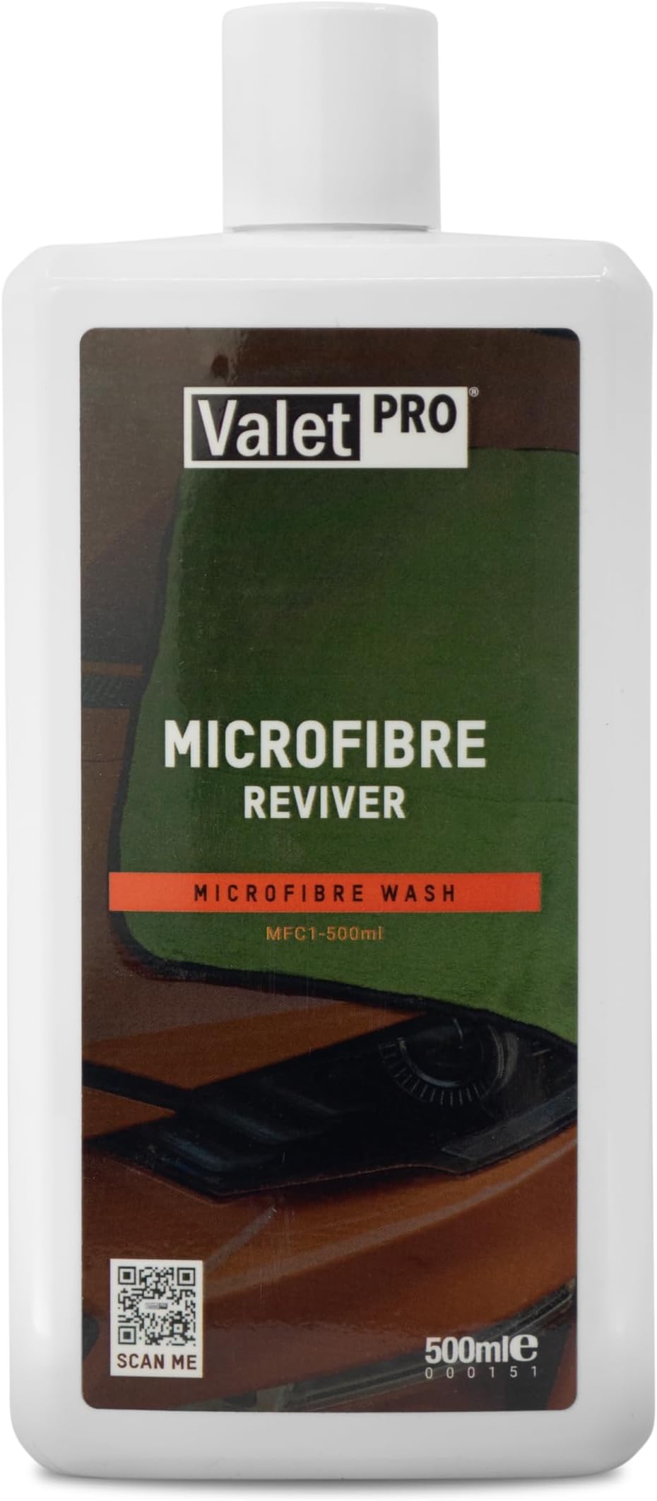 ValetPRO Microfibre Reviver - Leaves any microfibre cloth or towel ready for repeated use to remove dirt and grime - 500ml
