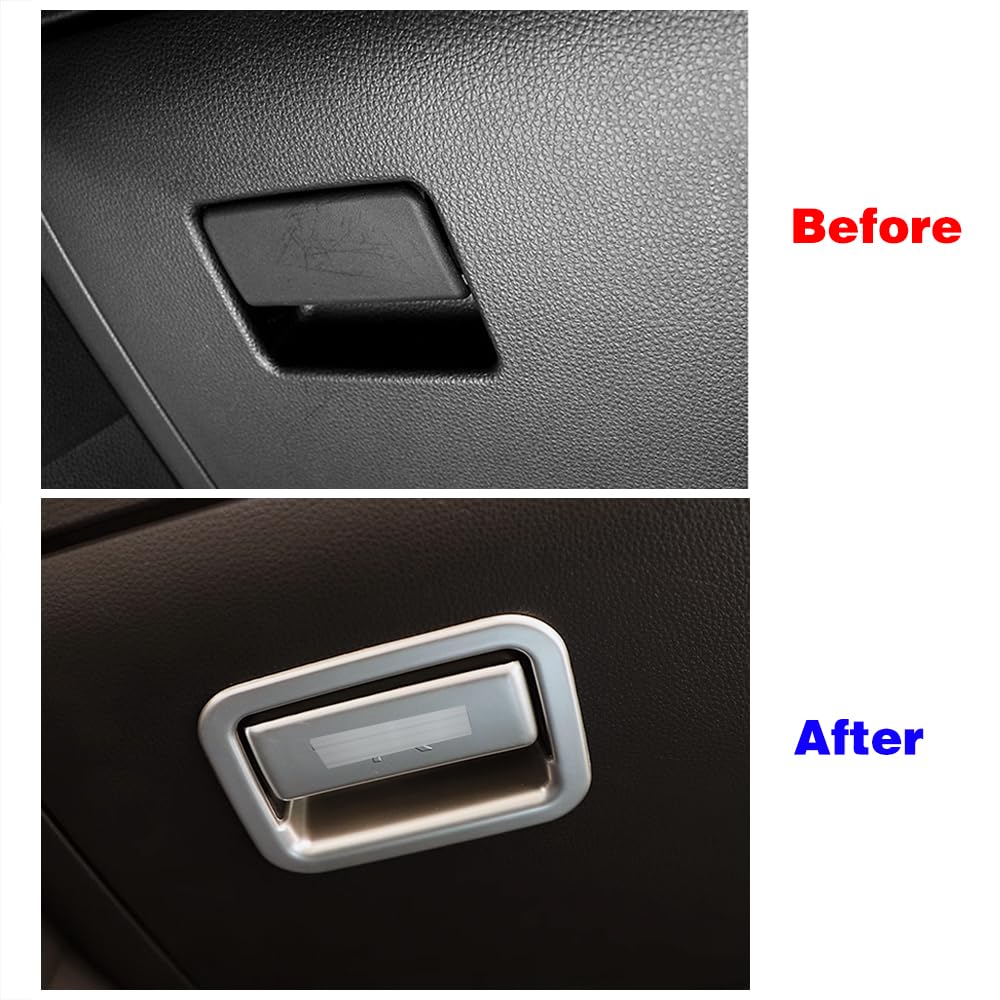 Dakitita Matte Silver Car Accessories Interior Decor Glove Storage Box Adjust Switch Button Frame Cover Trim for Toyota Rav4 2020-2024