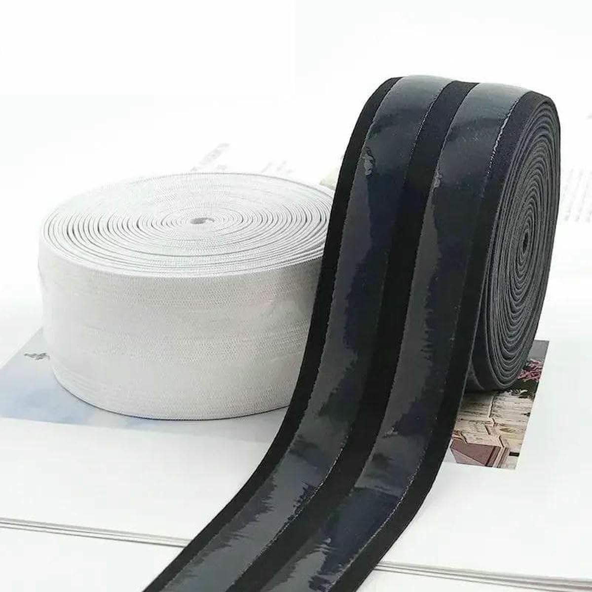 Elastyczna taśma nylonowa, Sewing Elastic Band Nylon 50mm Multicolor 1-5 Meters(Black 50mm,4.0meters)