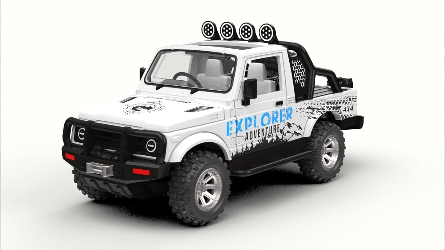 Sheel New Adventure Explorer Open Ranger Jeep 4x4 Gypsy Sports Off Road Toys Cars, Color Assorted As Per Availability