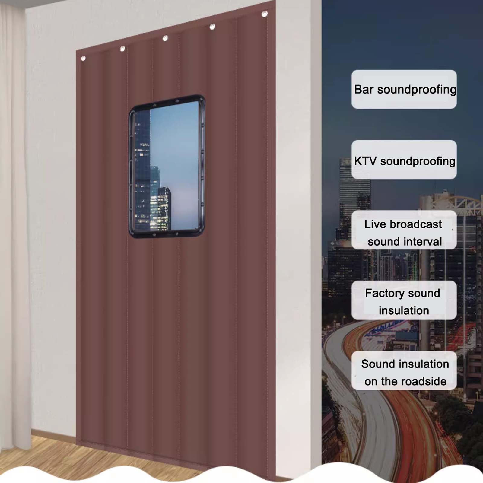 Tenda isolante resistente per porta, 120 x 200 cm, copertura termica per risparmio energetico, perfetta per garage, mansarda, magazzini, ingressi, resistente alle intemperie e riduzione del rumore