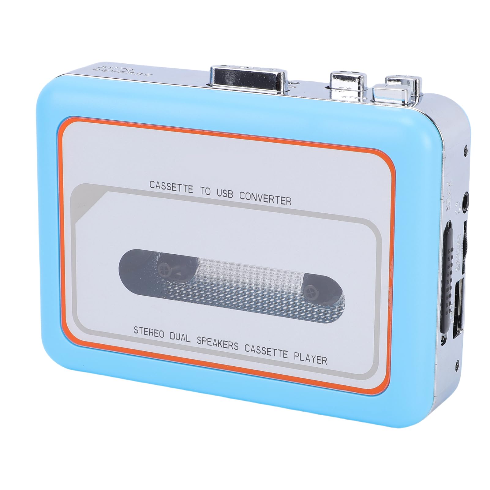 Tosuny Lettore di Cassette, Convertitore Portatile da Cassetta a Digitale, Altoparlante Integrato, Lettore Walk man, Convertitore da Cassetta USB a MP3 con Jack per Cuffie da 3,5 Mm e (BLUE)
