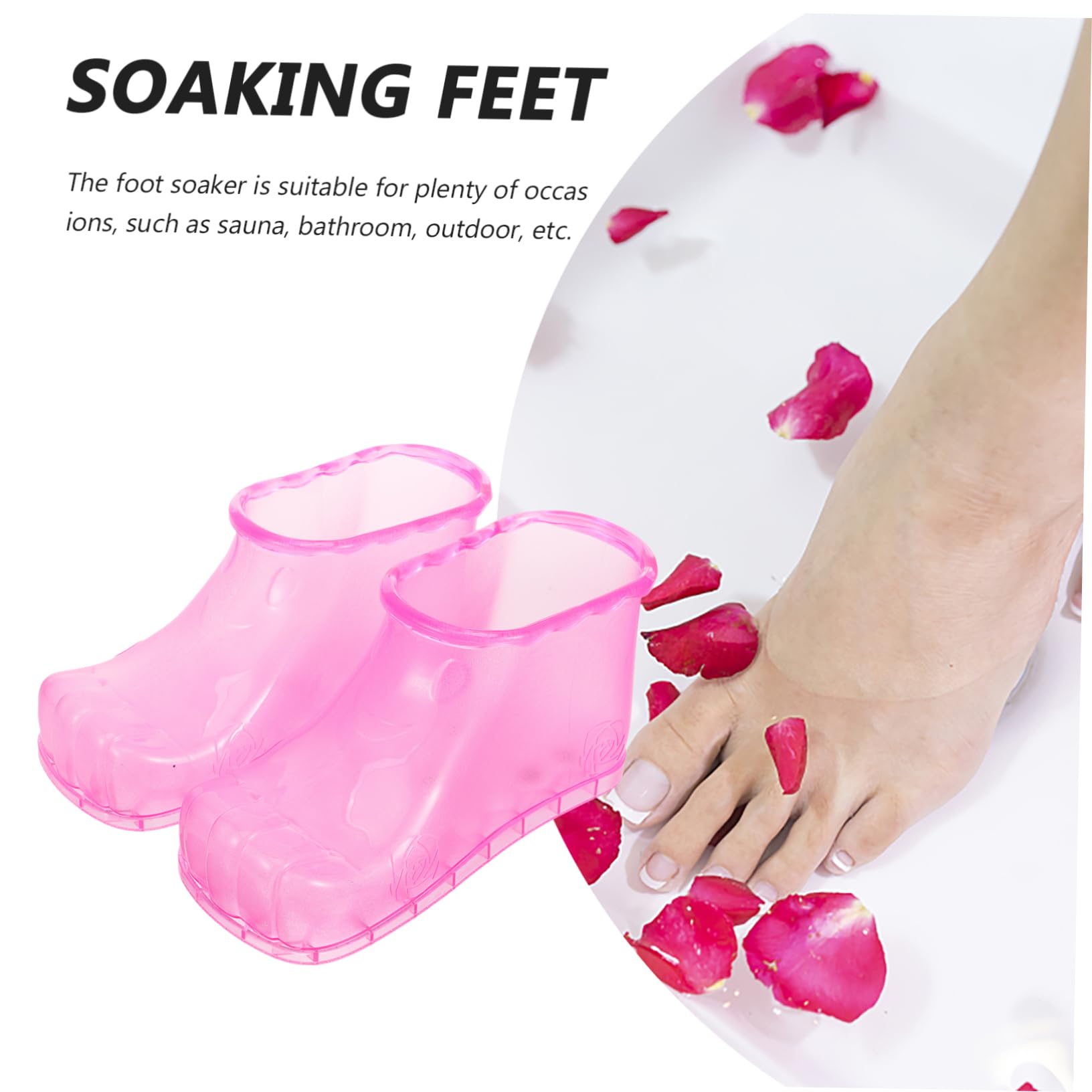 TOVINANNA 1 Pair Soaking Shoes Soaking Foot Bath Massager Heated Foot Bath Massage Tub Shoes Plastic