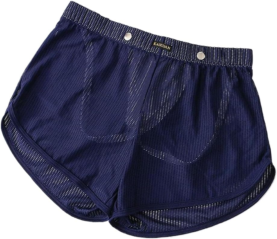 Men's Mesh Boxer Briefs Sexy See Through Underwear Breathable Panties Pouch Booty Shorts Soft Trunks - Image 2
