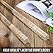 Bucherry 2 Pack 24 Inch Acrylic Round Rods for DIY Crafts, Acrylic Dowel Rods Sticks for Plant Stakes Curtain Pulls Retaining Cake Topper