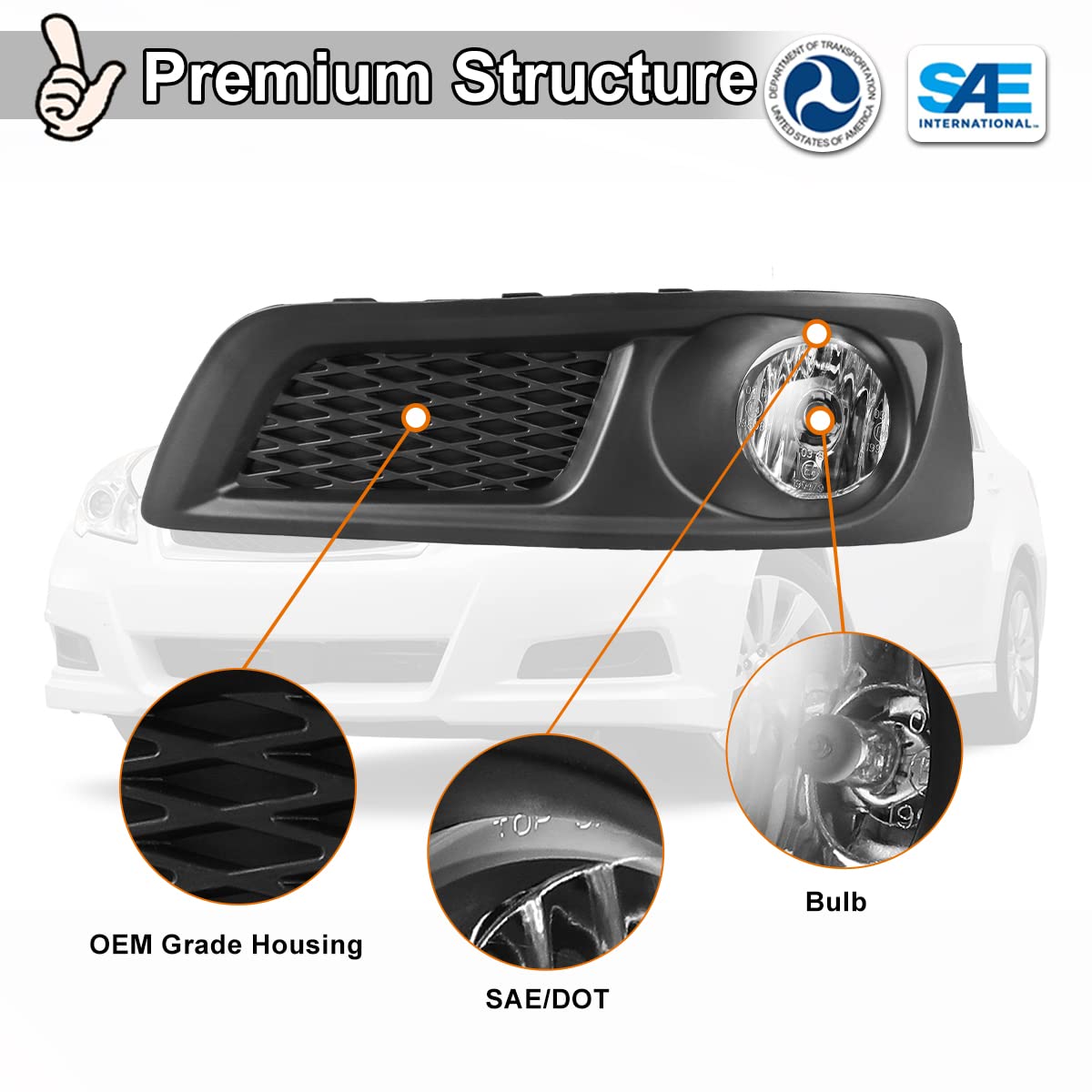 Amazon.com: Nixon Offroad Fog Light Fit for 2010-2012 Subaru