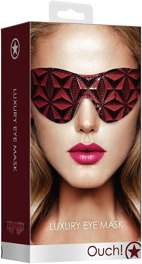 Ouch Luxury DiamondPattern Eye Mask Bur OU348bur