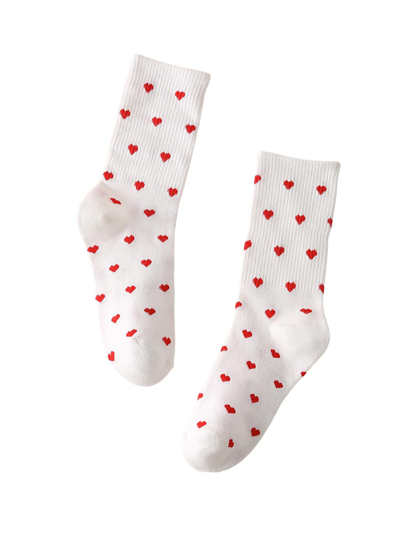 SHENHEWomen's Embroidered Patterned Cute Crew Socks Breathable Soft Above Ankle Socks