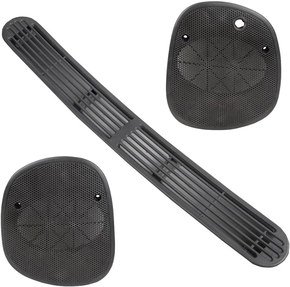 PIT66 Dash Defrost Vent Cover Panel + Left Right Speaker Grille Set, Compatible with 1998-2005 Chevrolet S10 GMC Jimmy Sonoma/Oldsmobile Bravada/Blazer, 3Pcs