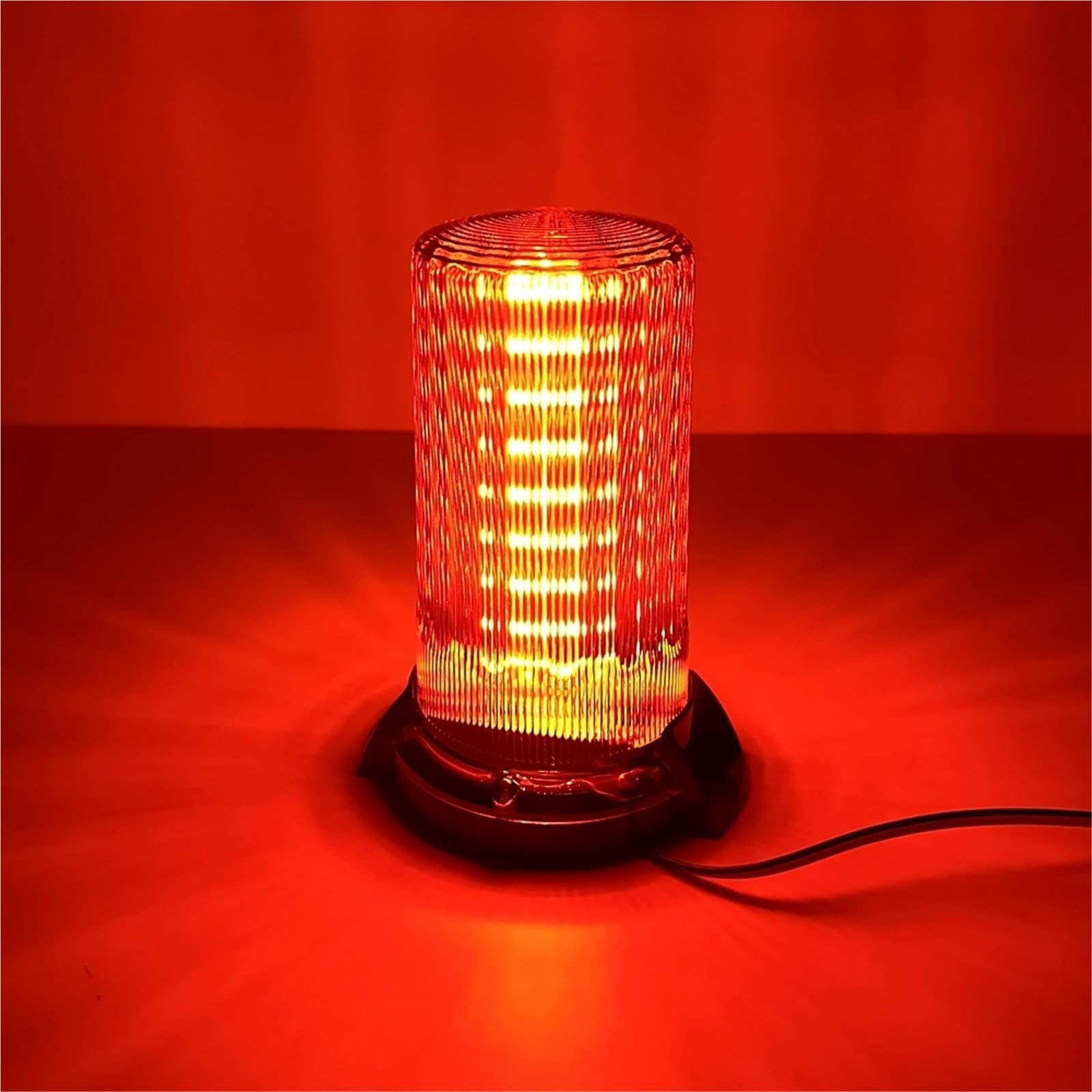 Luz estroboscópica de emergencia azul con base magnética y 54 LED for coche, policía, luz de advertencia intermitente for techo, 12V/24V, lámpara de seguridad for vehículos(Red)