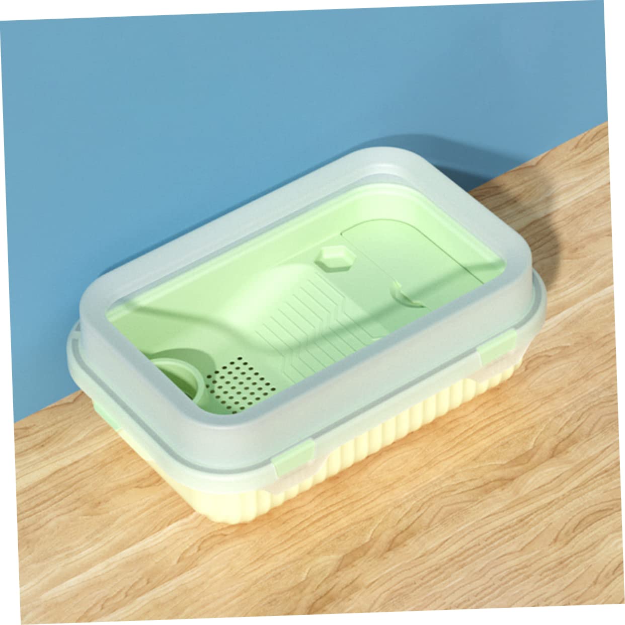 FOMIYES Vasca per Tartarughe con Piattaforma, Design Multiuso a Livelli in Pp, Facile da Pulire, per Riposo e Alimentazione | Uso Interno, per Riposo e Sole, Resistente All’usura e Facile da Pulire