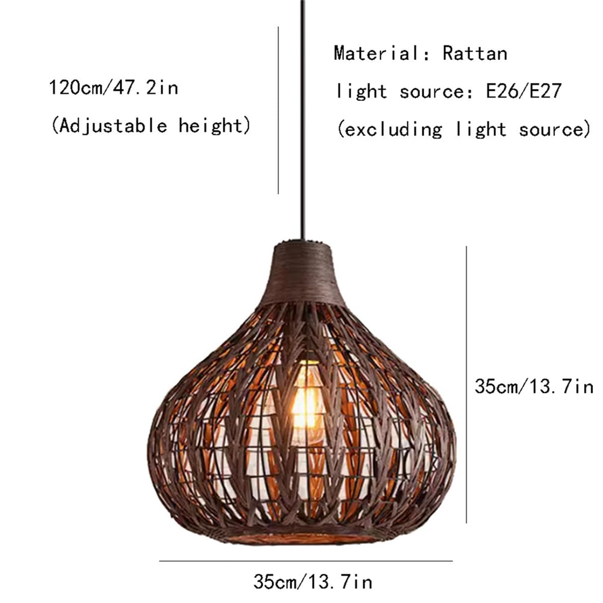 Lampada A Sospensione In Stile Industriale Americano Con Paralume