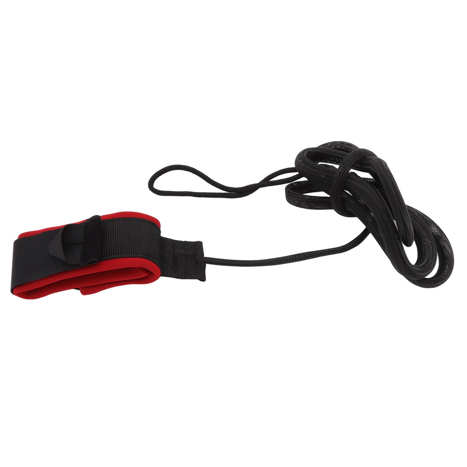 Surfboard Leash, Paddle Board Leash with Tape Adjustable Surfboard Foot Rope, Elastic Surfboard Safety Lifeline, Surfboard Accessories Paddleboard Leash for (Black