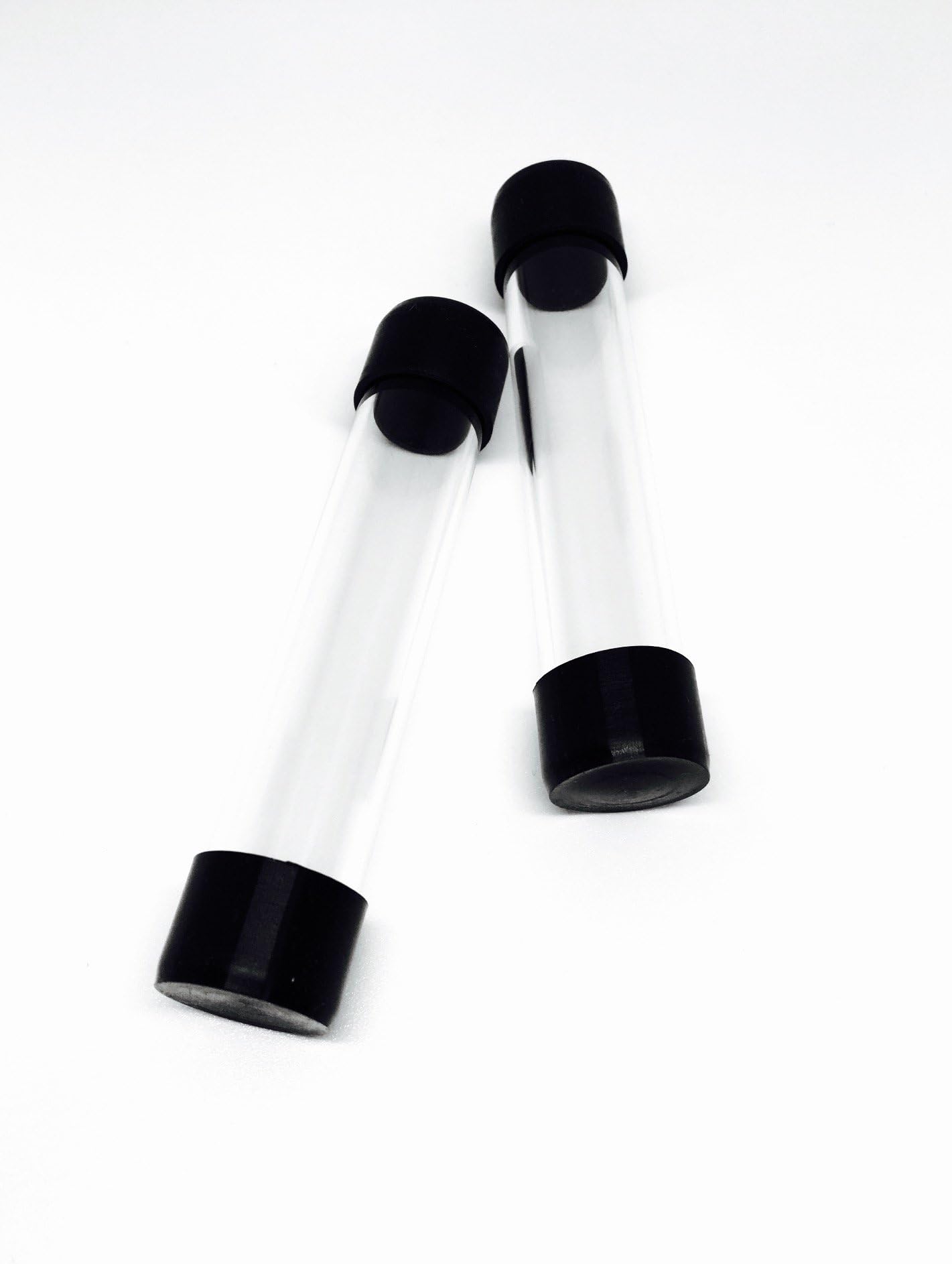 Twisty Pipes - 2 x Glass Replacement Tubes W/ Caps - Odor & Smell Proof!