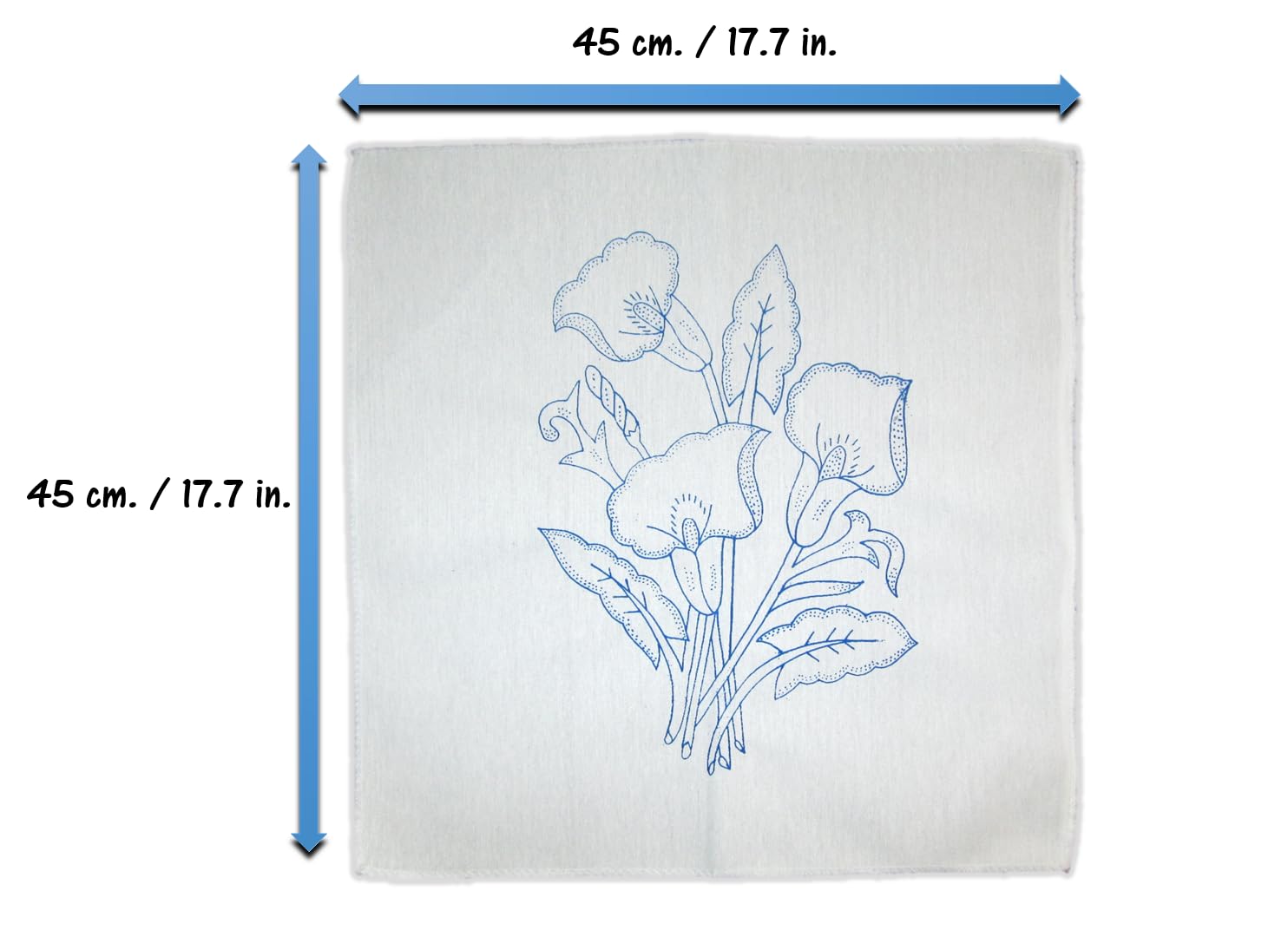 Servilletas para Bordar a Mano Mexicanas Con Dibujo | Mexican Napkins with Drawing for Hand Embroidered (Flowers 1)