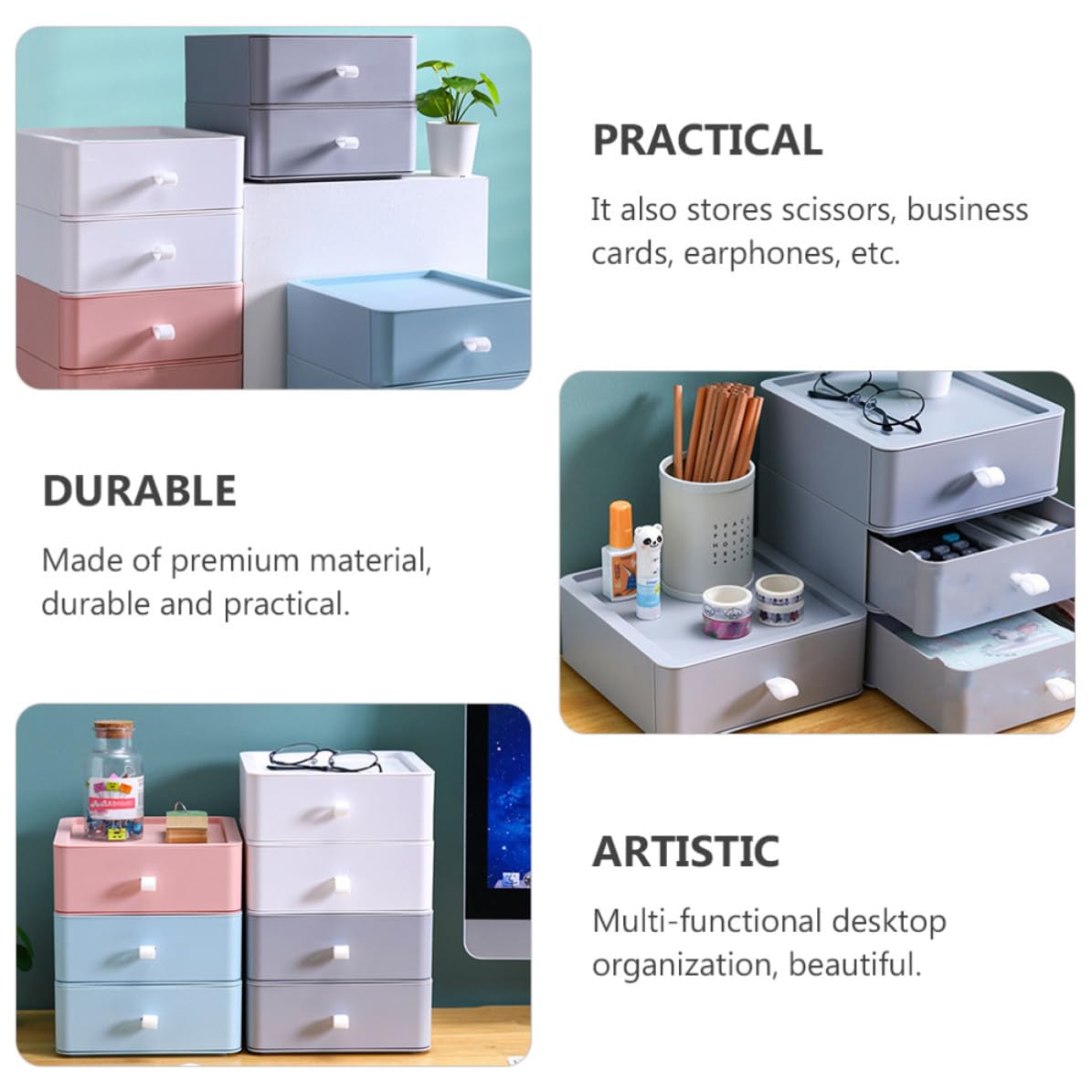 CANIGHT Mehrschichtiger Schreibtisch Organizer mit Ausziehbaren Moderner Aufbewahrungsbox aus Kompakte Ablage für Büro Wohnzimmer Schlafzimmer als Schreibtischzubehör