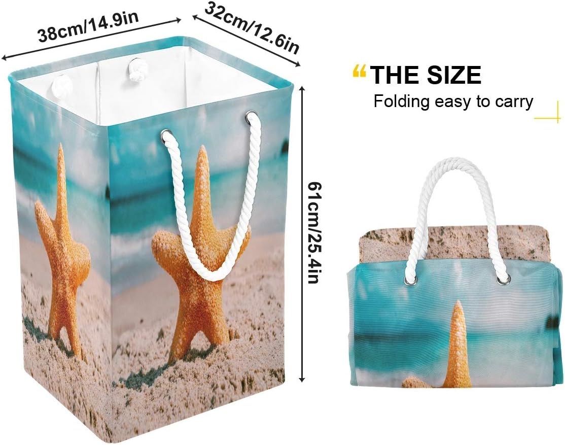 ヒトデランドリーハンパーバスケット大型折りたたみ式洗濯ビン折りたたみ式収納折りたたみ式衣類バッグランドリールーム用