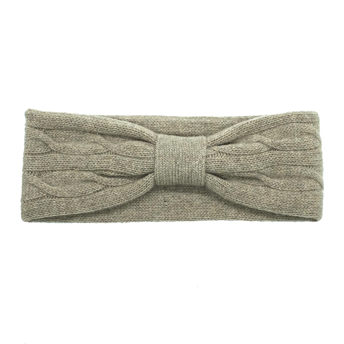 portolano 100% Cashmere Headband in Cable Design and Knot