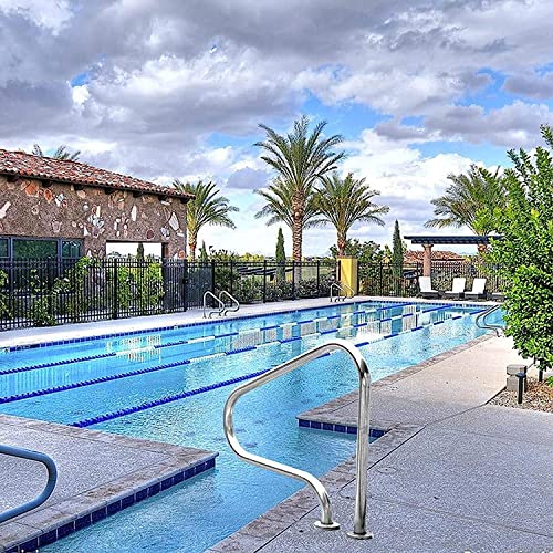 Barandal para piscina de acero inoxidable 304 con cubierta azul miniatura 6