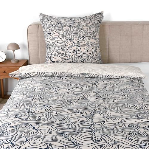 Linge de lit en percale de coton doux avec fermeture éclair