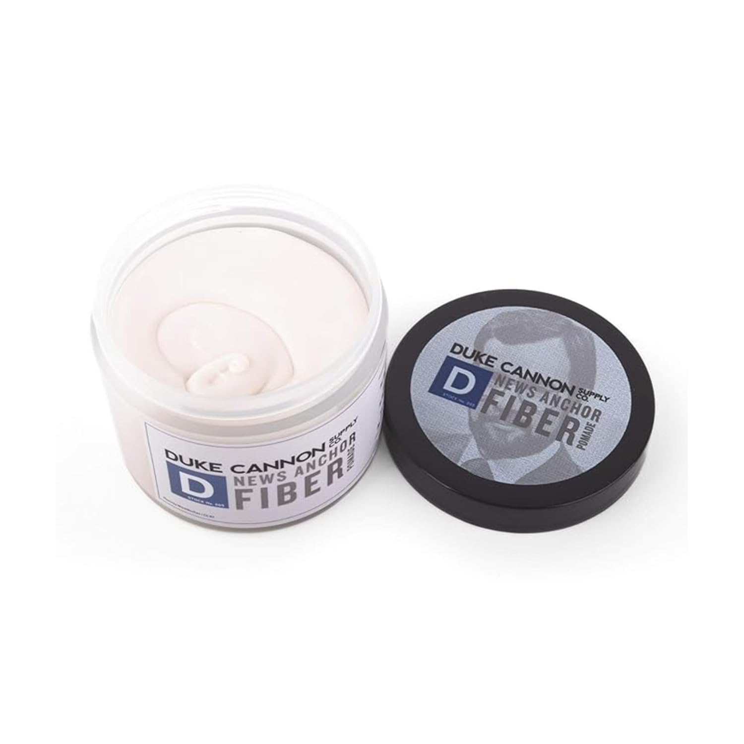 Duke Cannon News Anchor Fiber Pomade 2-Pack – 4.6 oz Each – Strong Hold Matte Finish Hair Styling Cream for Men – Thickens Texturizes and Adds Fullness with Clean Cedar Sandalwood Scent
