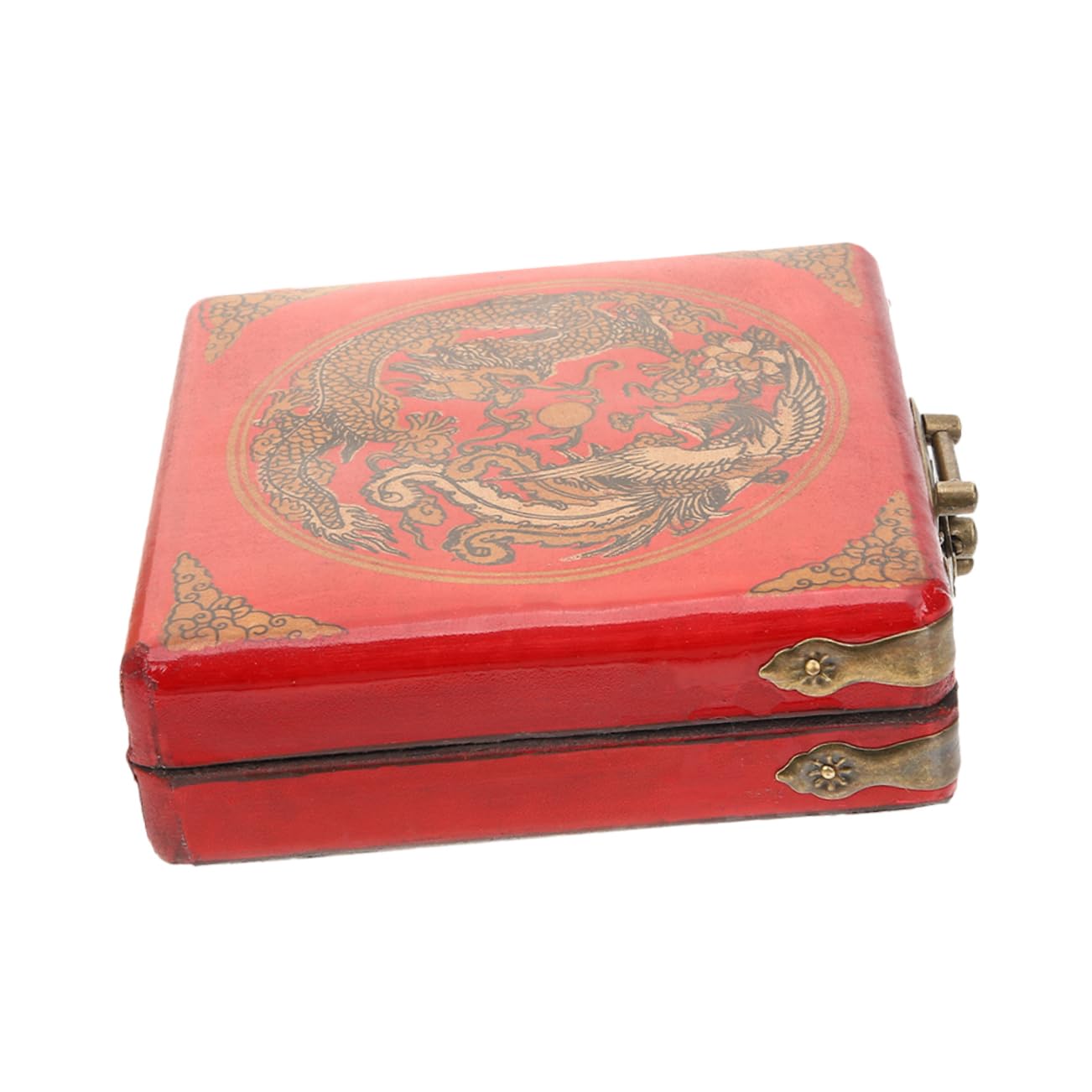 Ciieeo Retro Jewelry Storage Box Wooden Keepsakes Chest Lid for Valued Jewelry