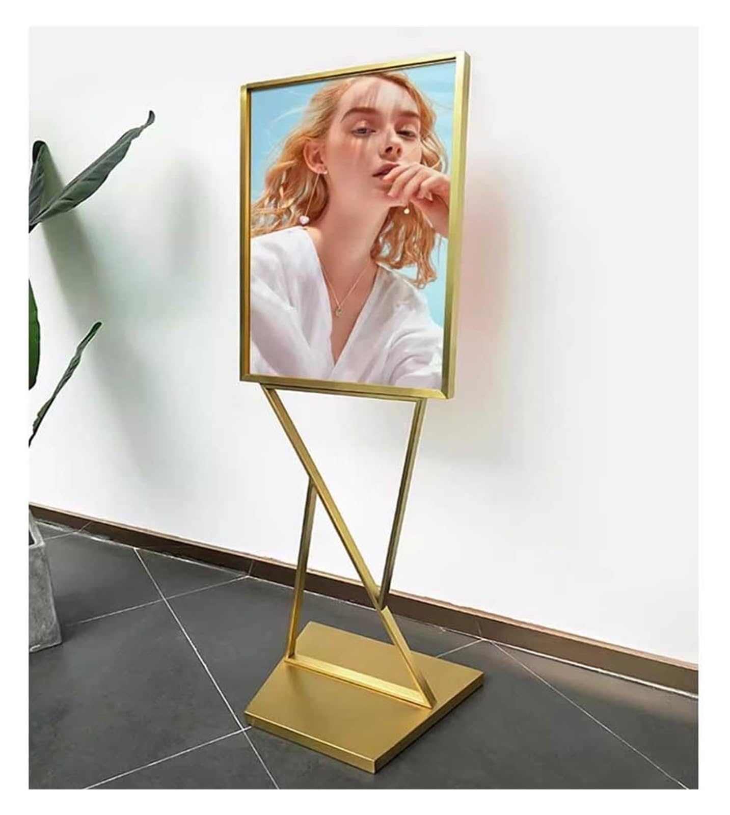 Soporte Vertical De Doble Cara para Carteles, Soporte De Pie para Letreros, Guía, Cartel Publicitario, Expositor De 152 Cm De Altura, Construcción Robusta, Ligero Y Portátil.