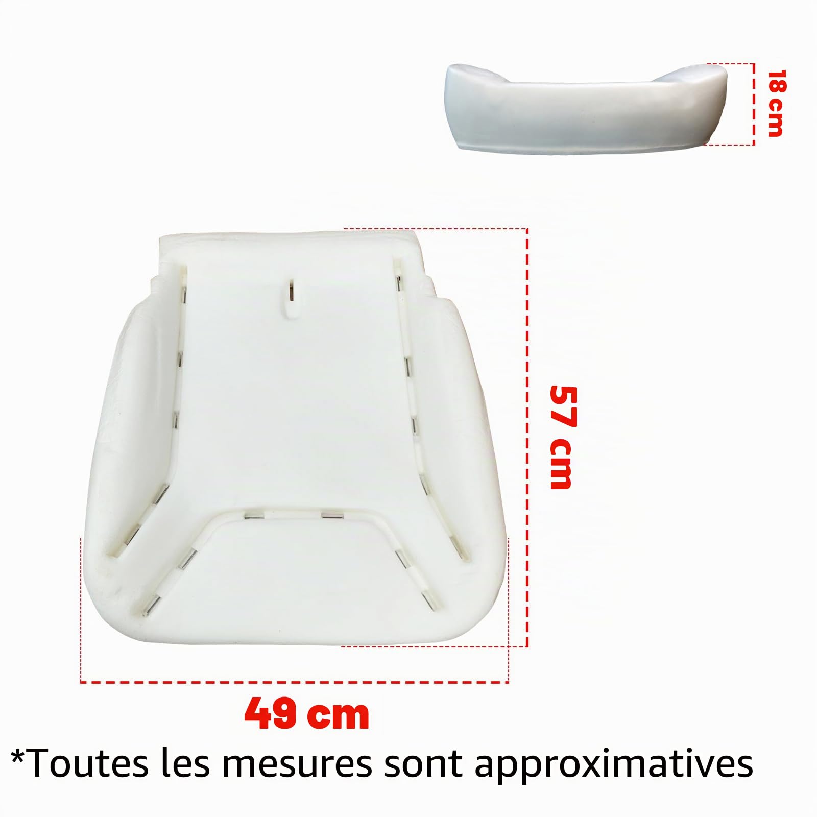 BREMER SITZBEZÜGE Rembourrage de siège Compatible avec Opel Vivaro A à partir de 2001-2014 - Rembourrage en Mousse pour siège Avant conducteur ou Passager - 15 Pinces