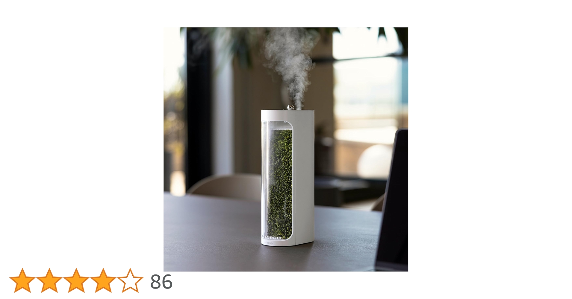 Moss Air 天然加湿器 コケの力で森林浴気分が味わえる！ホワイト 究極のサステナブル！コケの力で森林浴気分が味わえる