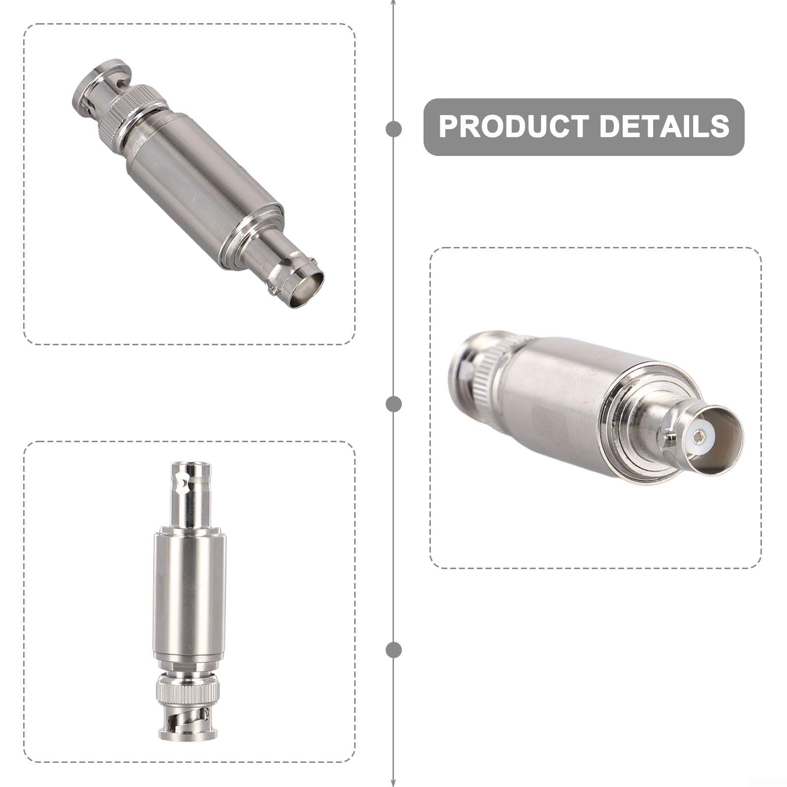 Attenuatore fisso coassiale 5W BNC maschio a femmina DC a 3GHz banda larga 50 Ohm Impedenza (20DB)