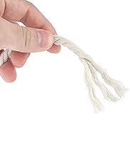 Vista 4 de joycraft Cuerda de macramé, cuerda de algodón color off white, 6 mm x 32 yardas de cuerda de algodón natural color blanco, cuerda de algodón