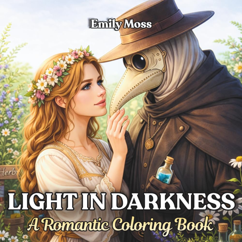 Light in Darkness: A Romantic Coloring Book for Adults: A Romantic Fantasy Coloring Book for Adults with Emotional Love Story Scenes, Beautiful Characters, Cozy Aesthetic, Stress Relief and Relaxation