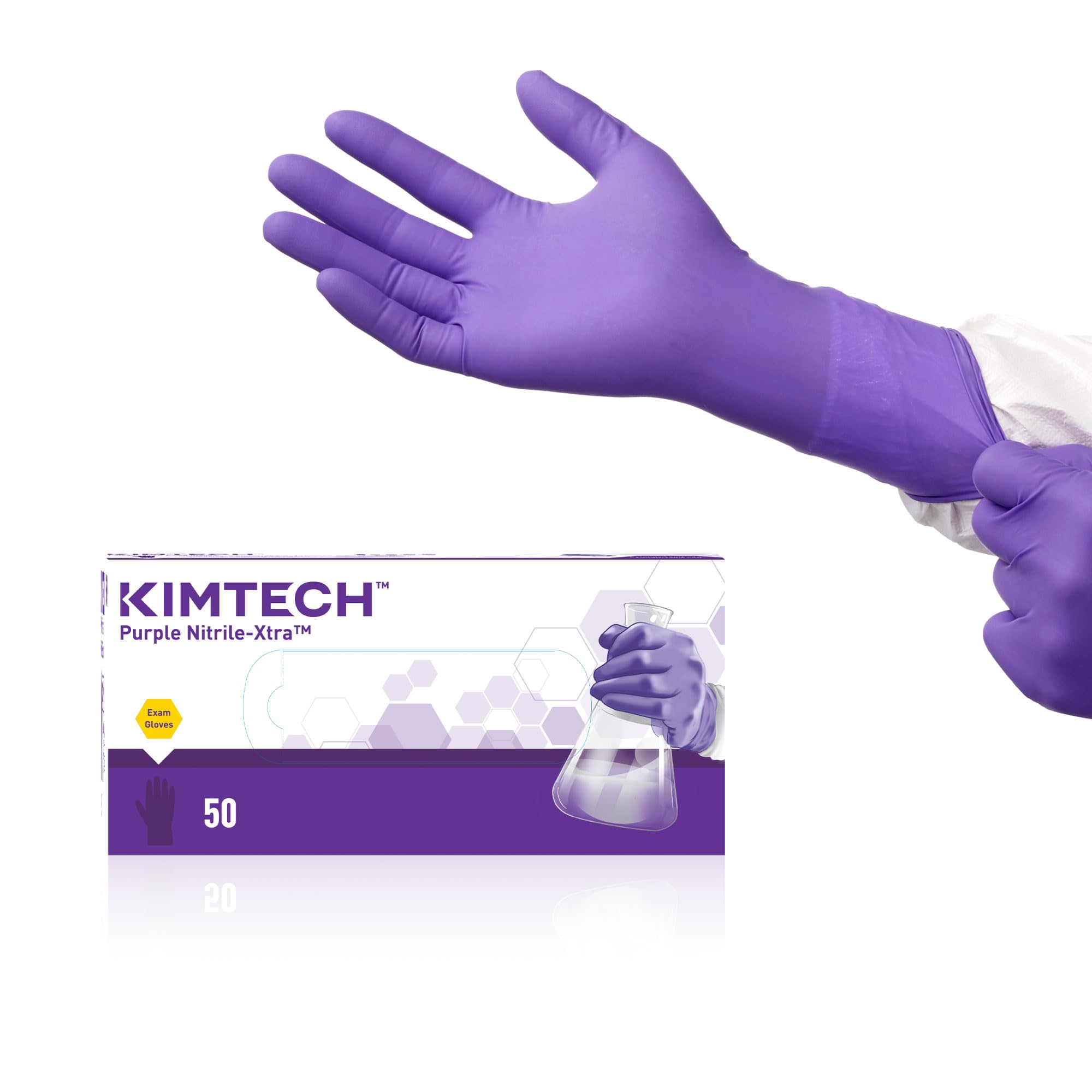 Ansell Kimtech™ Purple Nitrile-Xtra™ Disposable Exam Gloves, 5.9