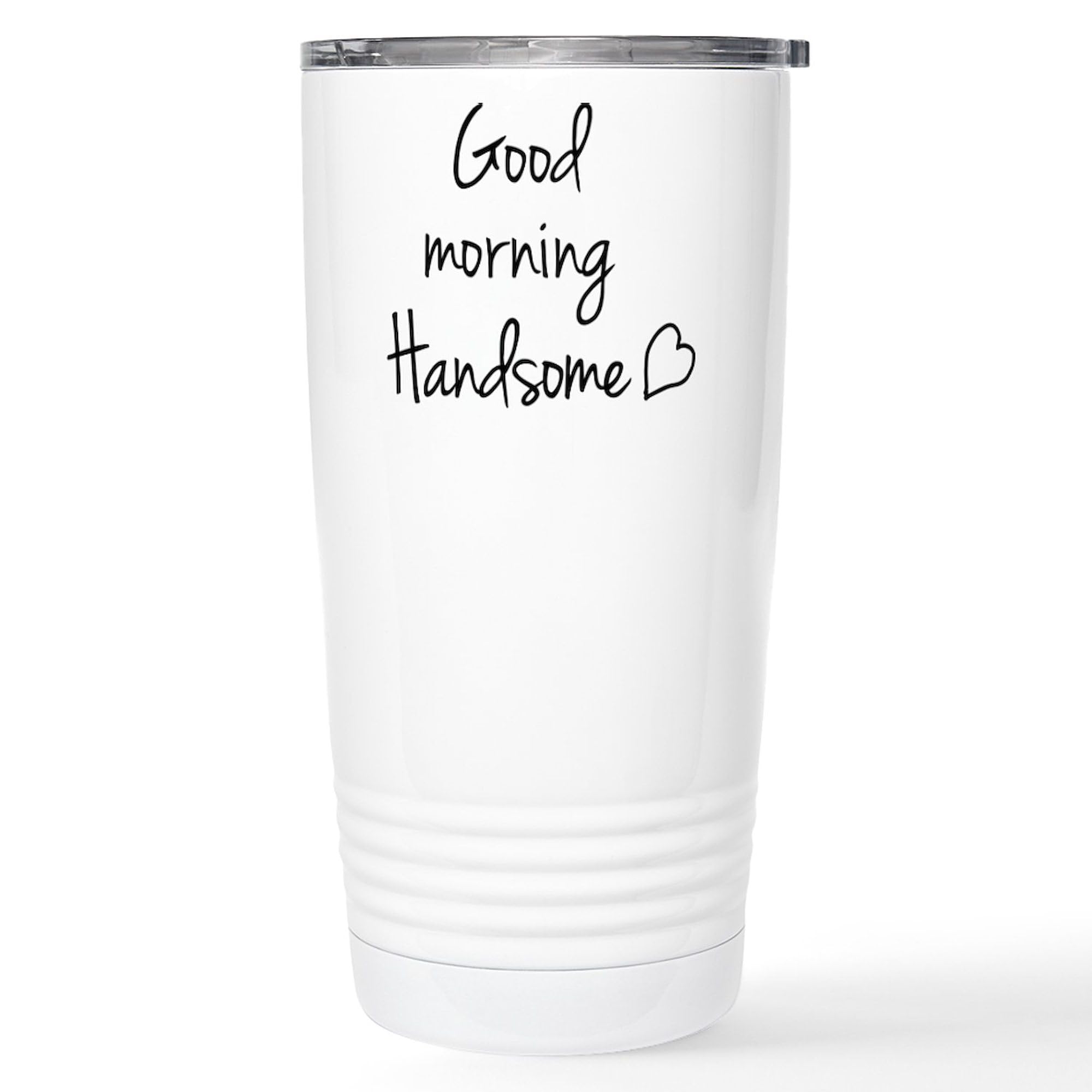 CafePress Good Morning Handsome Travel Mug 20 oz. Insulated Stainless Steel Coffee Tumbler