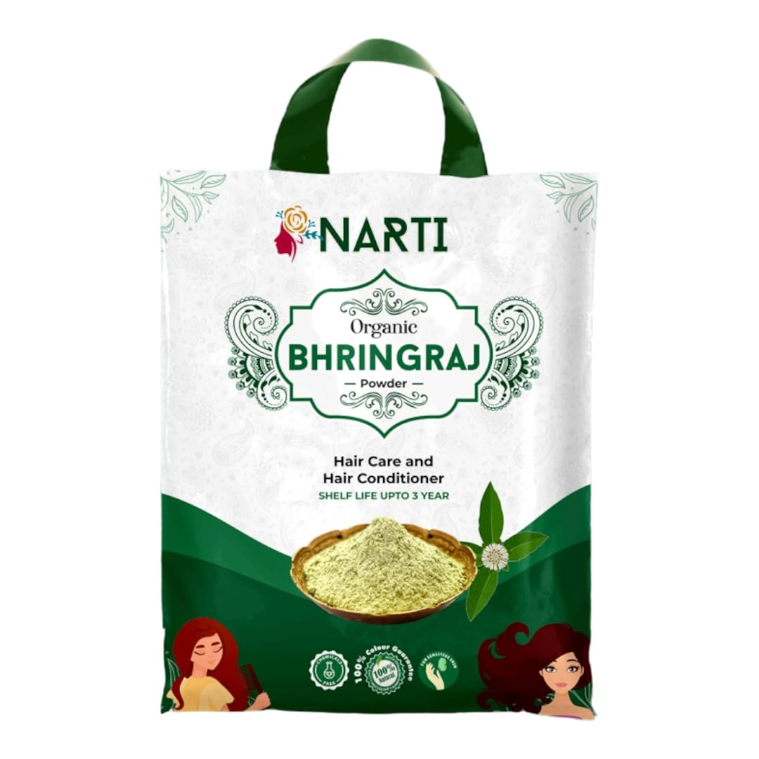 NARTI Organic bhringraj powder For Hair Care 500g | bhringraj powder for hair | bhringraj powder for hair growth | bhringraj powder for hair Conditioning (500 g)