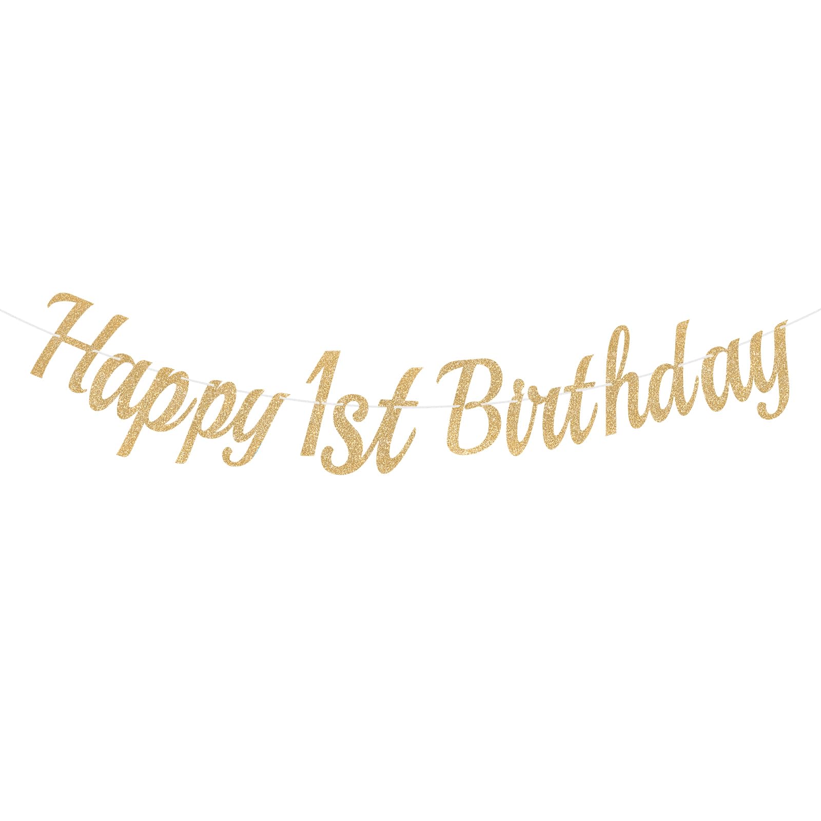 G2PLUS Aufgefädelt Happy Birthday Girlande 1 Geburtstag Cham