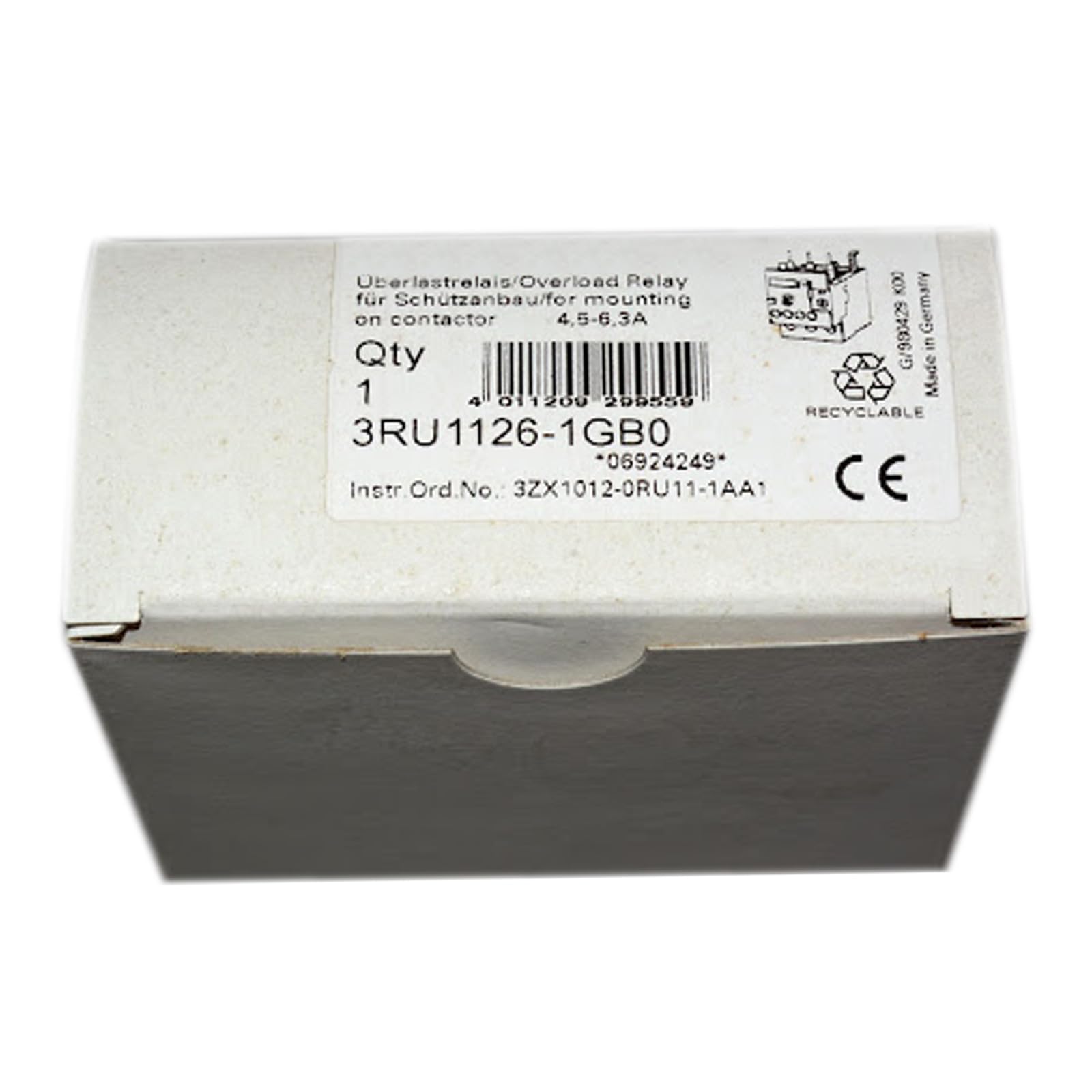 3RU1126-1GB0 relais protection moteur thermique boîte neuve scellée garantie 1 an