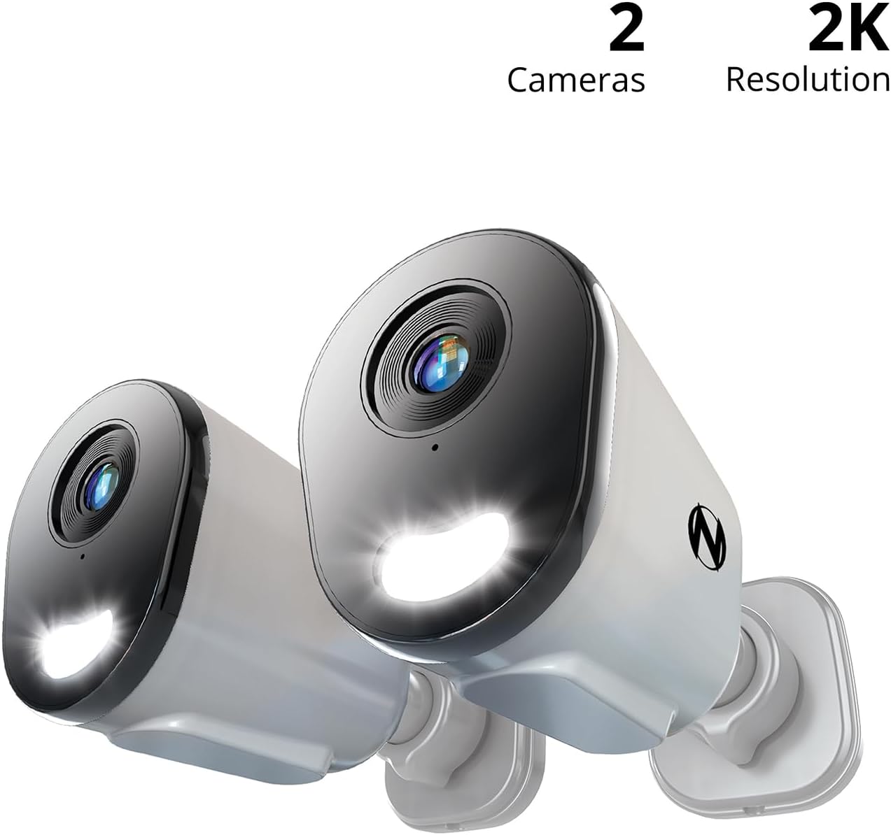 Night Owl Wired IP 4MP Deterrence Camera with 2-Way Audio - 2 Pack - White