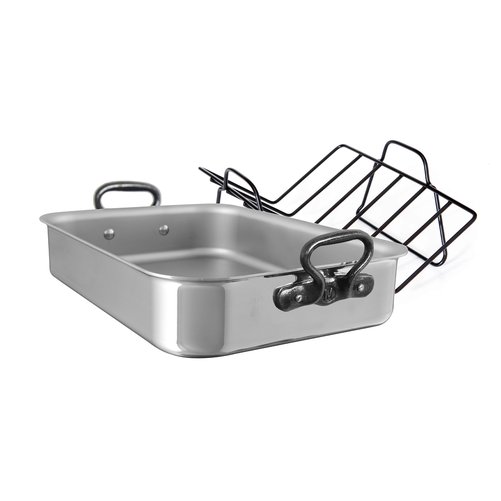 Plat à rôtir avec grille Mauviel M'Cook 5 plis pour des viandes croustillantes