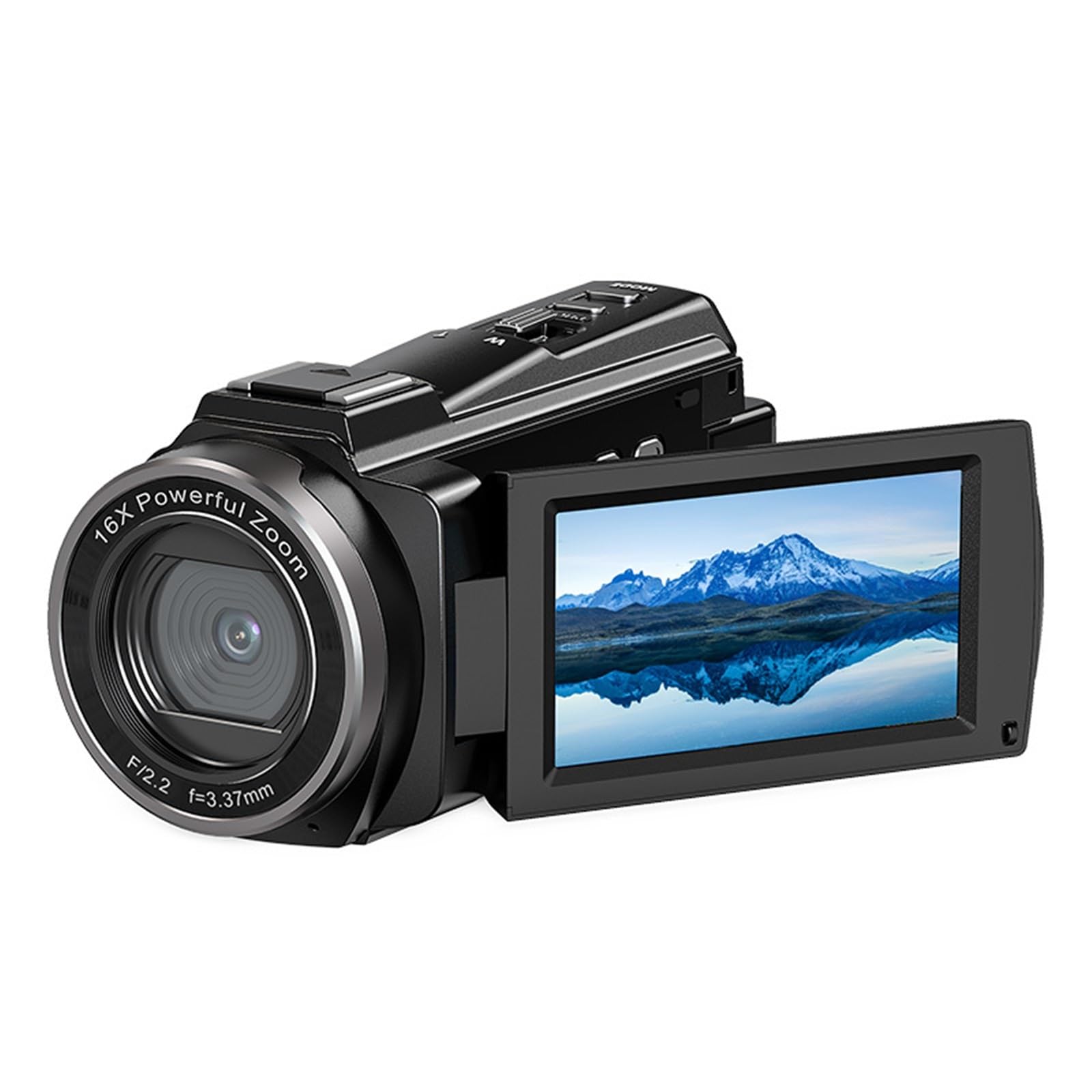 Videocamera digitale con videocamera 5K HD 48MP, zoom 16x Touchscreen IPS da 3,0 pollici Rotazione di 270° sensore CMOS Leggero