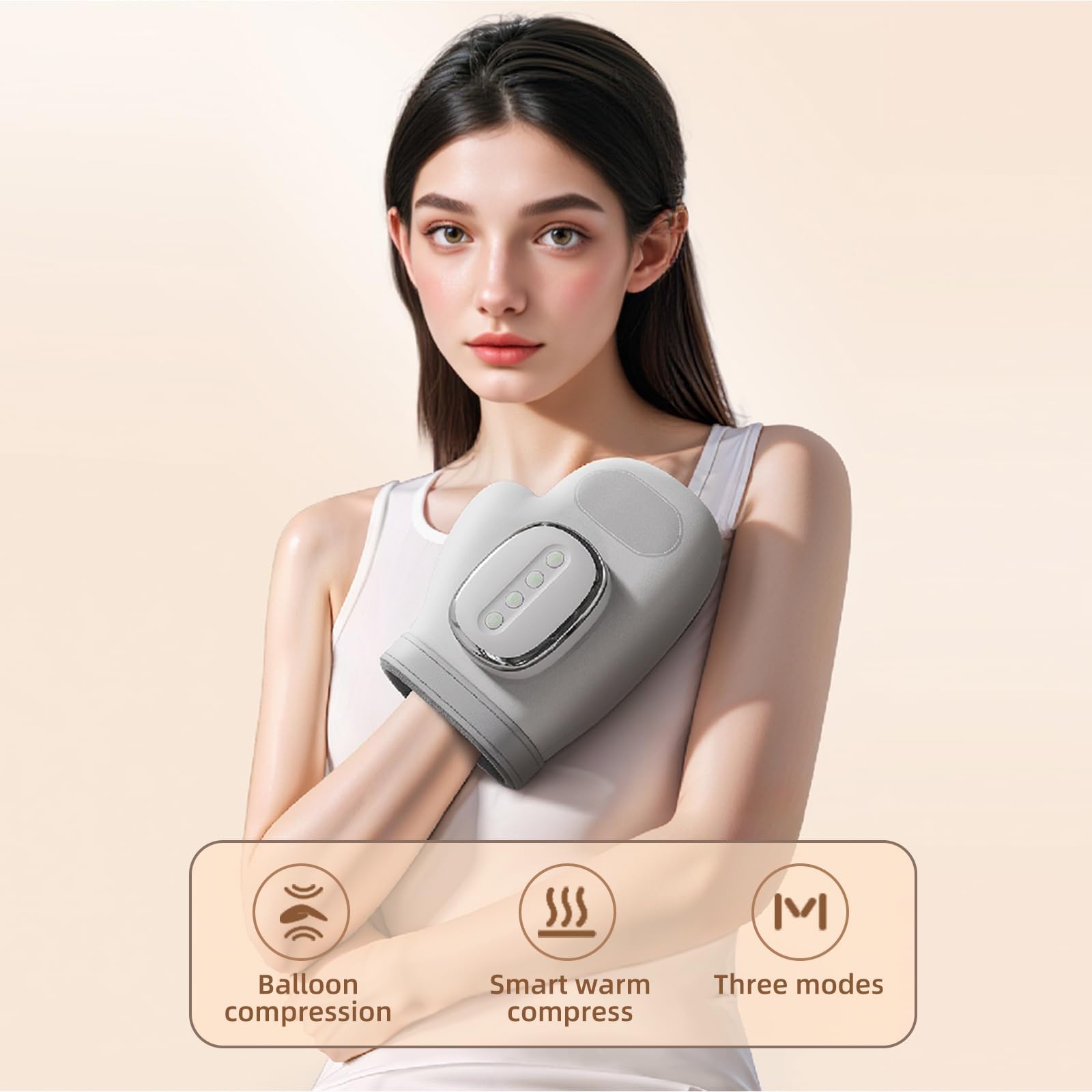 Masajeador de manos con calor y compresión, regalo ideal para dispositivos de fortalecimiento de manos, masaje de manos, equipo de terapia de manos, masajeador de músculos de muñeca para artritis y
