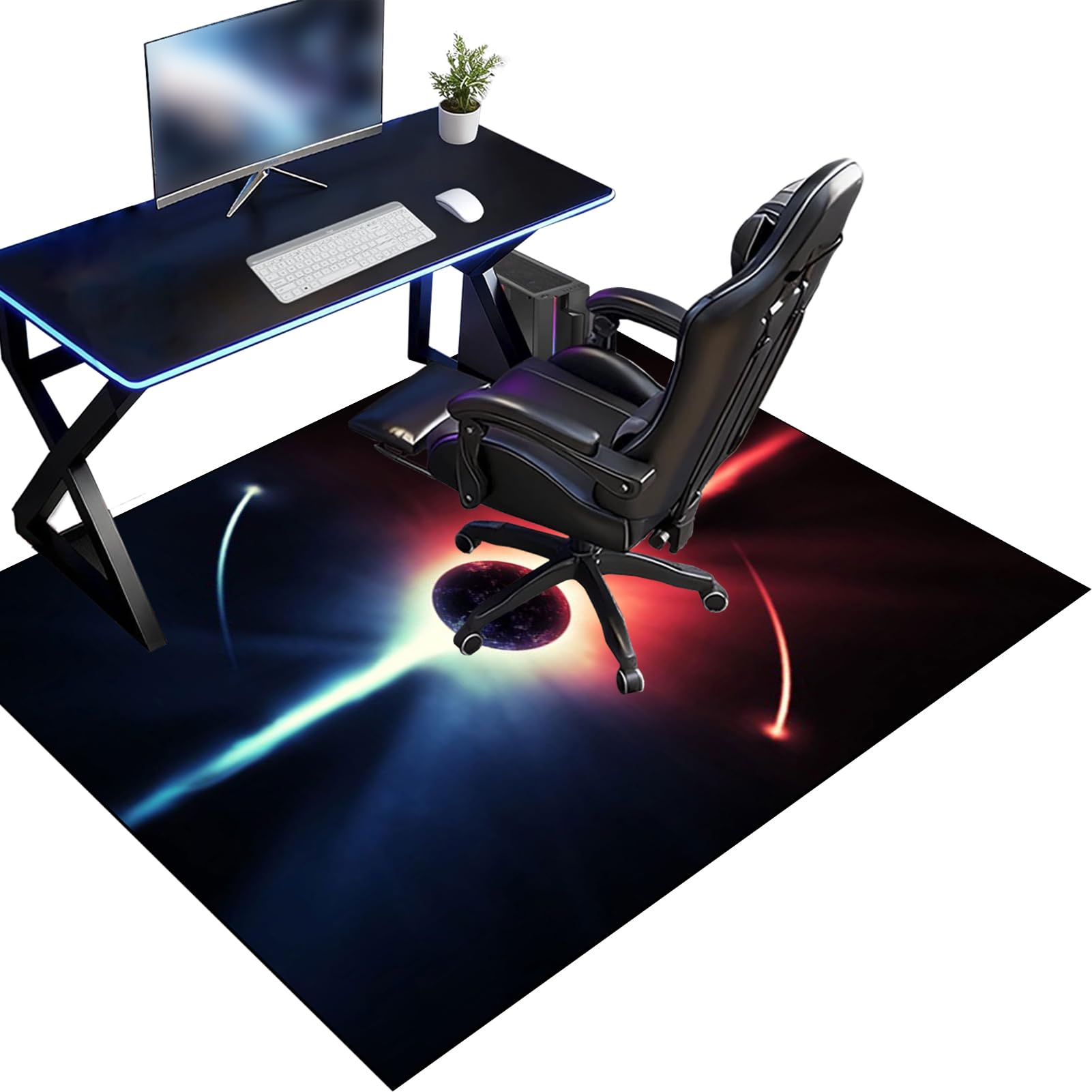 Dywan Krzesło Gaming Ochraniacz Podłogi Na Wózkach Inwalidzkich Biuro Biurko Gamer Mata 70 x 110 cm Mata ochronna Podłogi Biuro Mata podłogowa na Twarde podłogi, Laminat