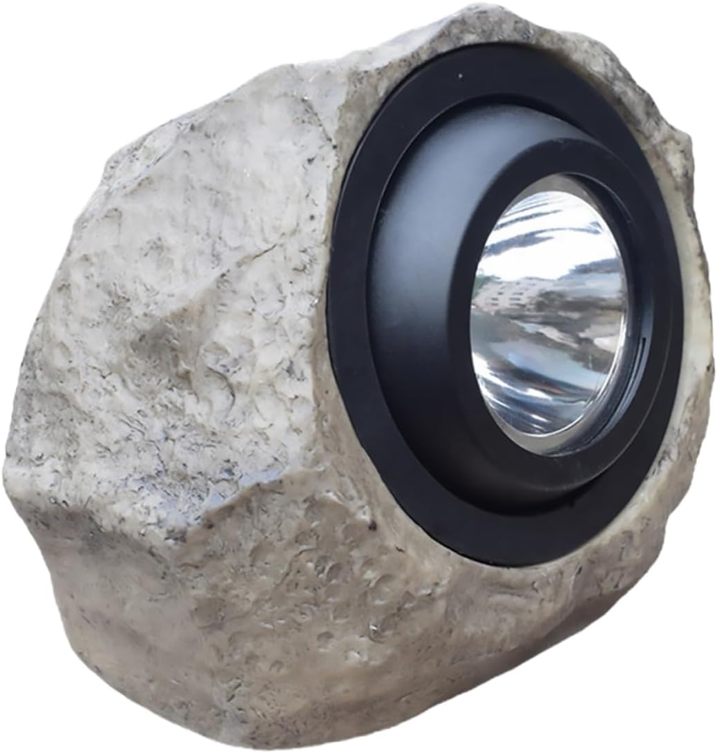 POPETPOP 1Pc Solar Outdoor Decorative Stone Lamp Warm Light for Garden Patio and Pathway for Lawn Lighting and Garden Decor