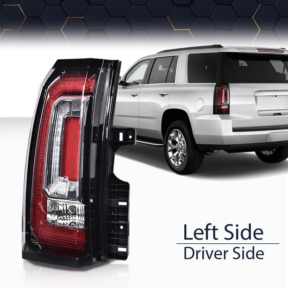 PIT66 LED Tail Light Compatible with GMC Yukon,Yukon XL 2019 2020/Compatible with GMC Yukon,Yukon XL 2015 2016 2017 2018 (submodel: Denali, SLE, SLT) Driver Side Rear Light Lamp Assembly