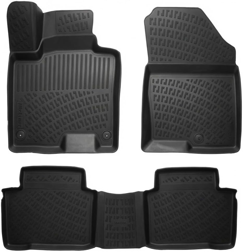 RizLiner Compatible with Floor Mats Kia Sportage 2023-2026 All Weather TPE Custom Fit Floor Liners, Front & Rear Rows, Black (Non-Hybrid Models)