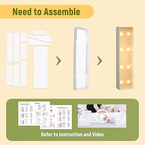 Miniatura 3 de Letras iluminadas de marquesina de 3 pies, letras grandes de marquesina I para decoraciones de fiesta, letras grandes de bebé para baby shower,